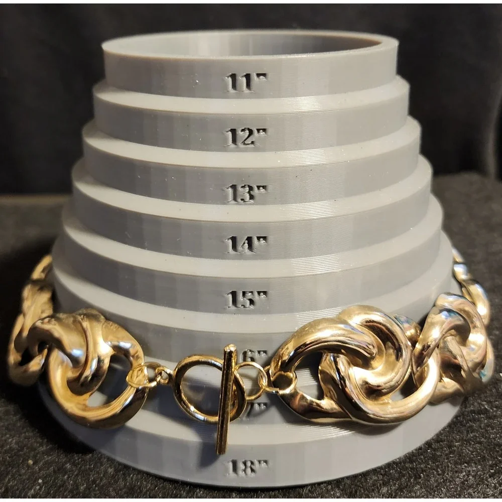Vtg Chunky Gold Tone Swirl Link Statement Necklace 18 Inch Toggle Clasp 107g
